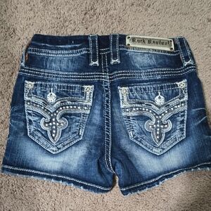 Rock Revival Distressed Blue Jean Shorts